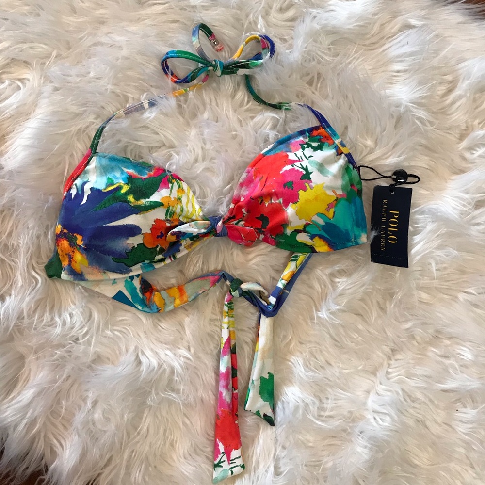 Polo Ralph Lauren NWT Floral Bikini Top Small